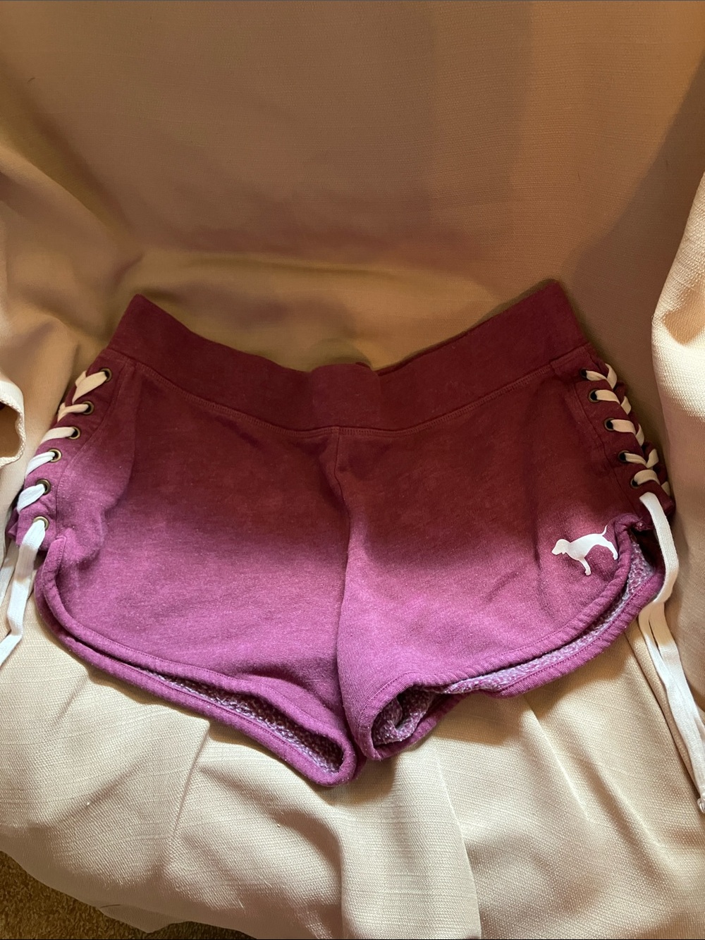 PINK Victoria's Secret Mauve Lace-Up Athletic Shorts